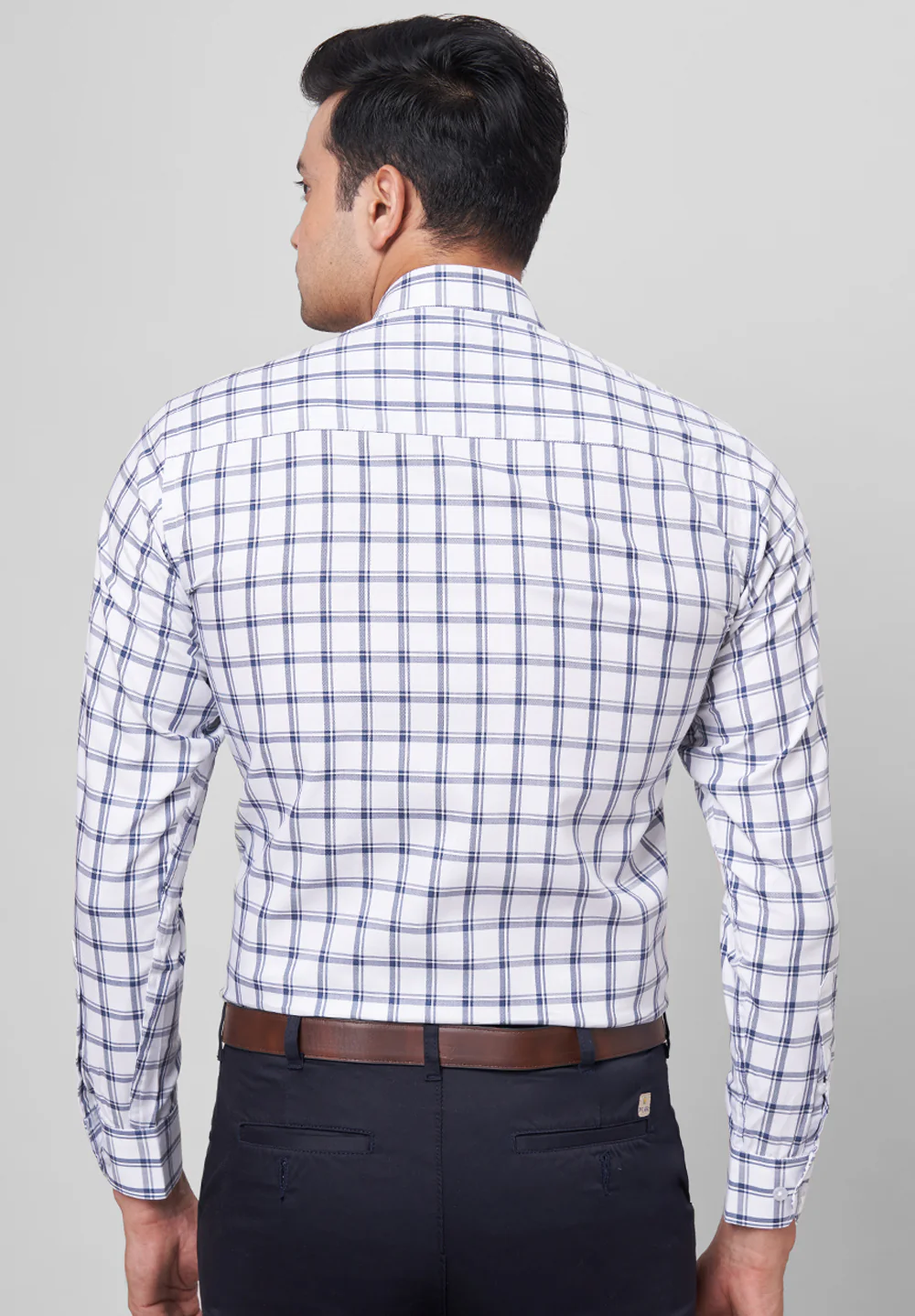 Men Blue Slim Fit Formal Shirt - Image 2
