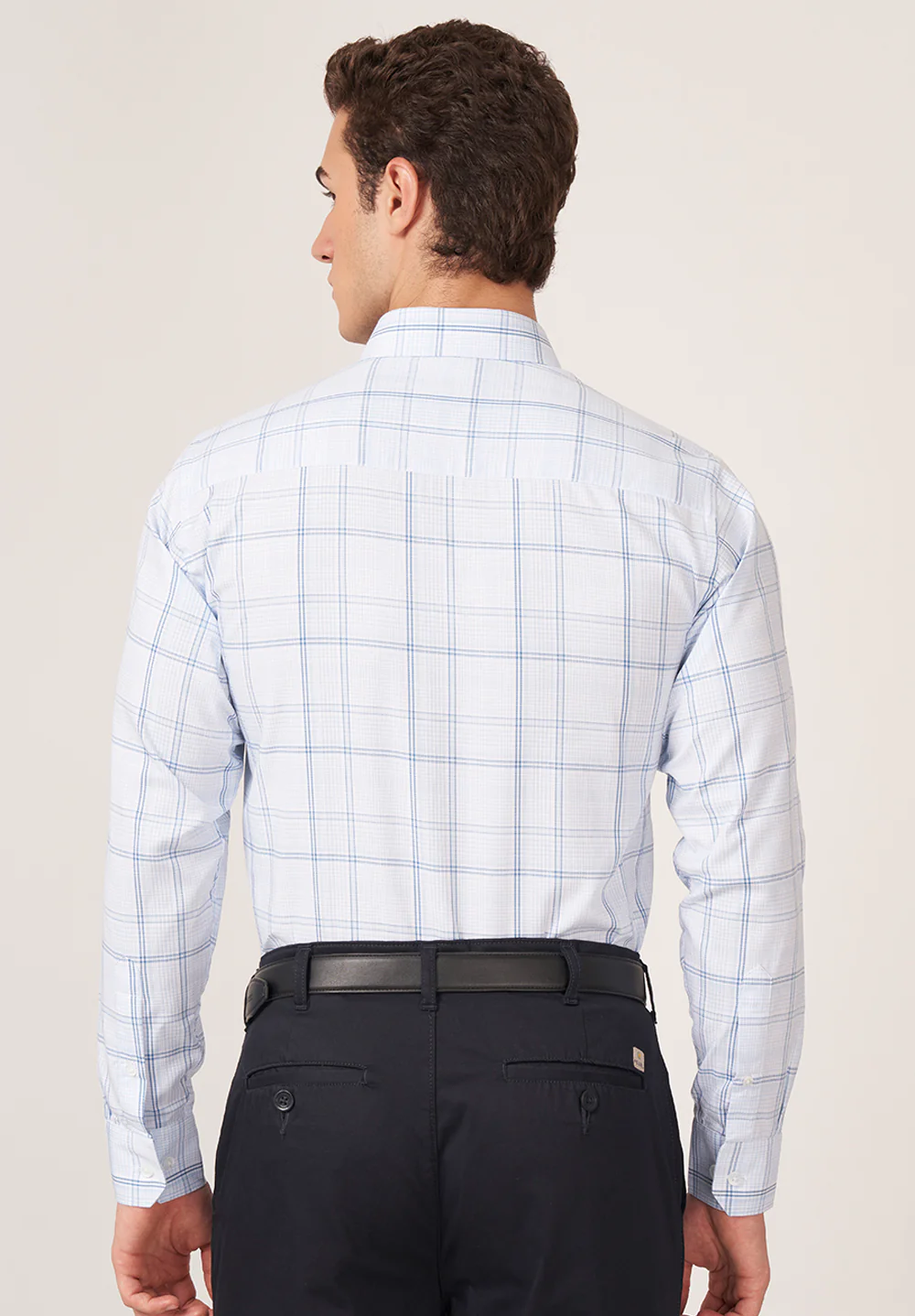 Men Blue Slim Fit Formal Shirt - Image 3