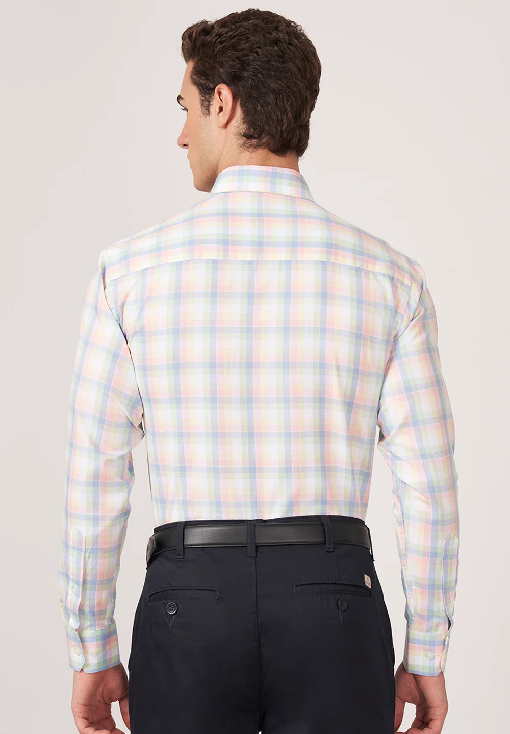 Men Blue Slim Fit Formal Shirt - Image 4