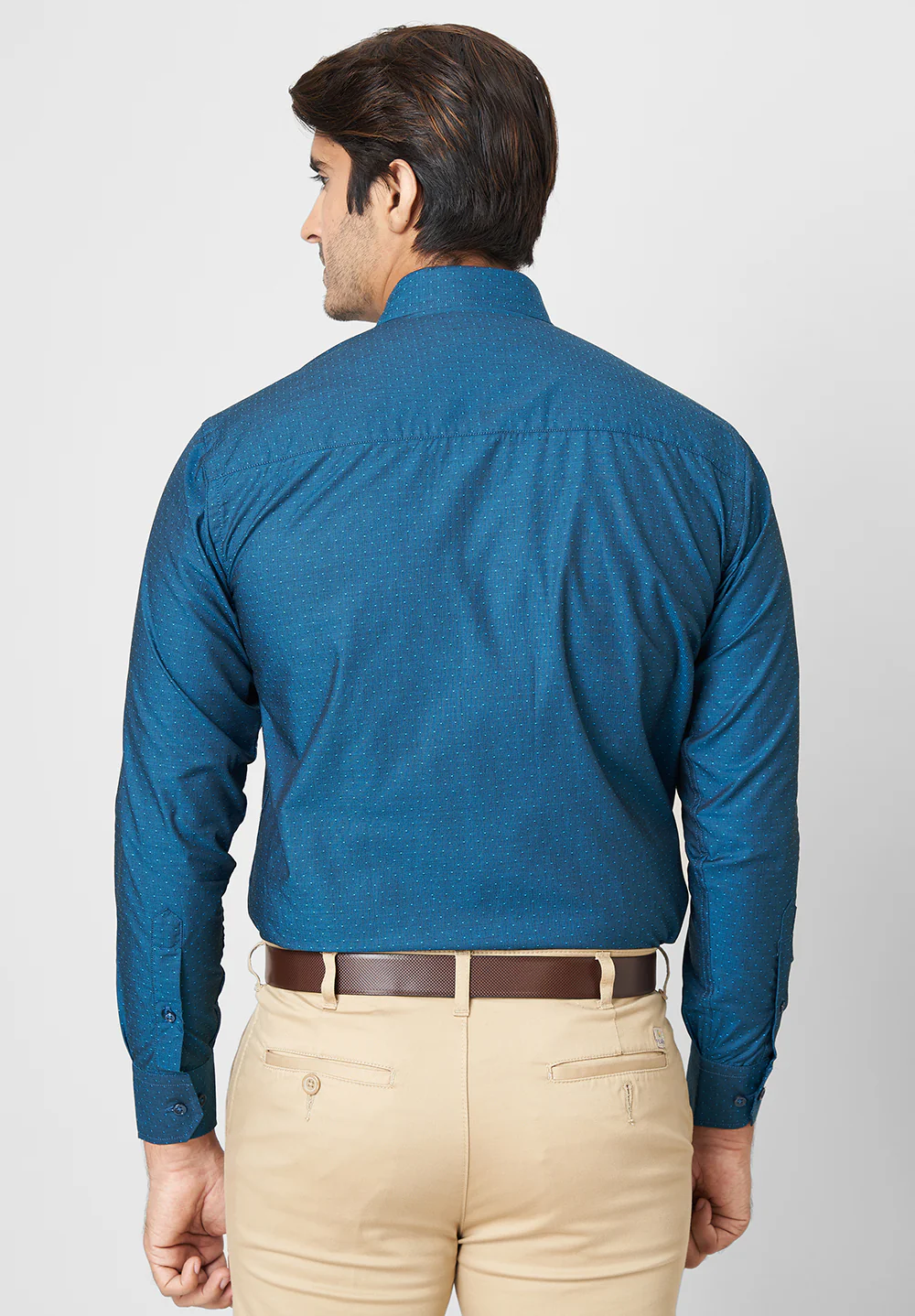 Men Blue Regular Fit Formal Shirt - Image 2