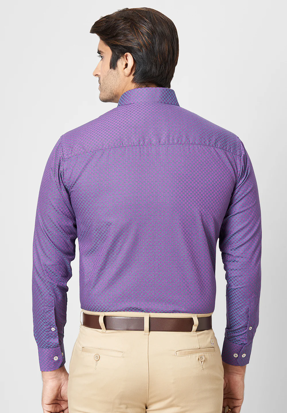 Men Blue Regular Fit Formal Shirt - Image 3
