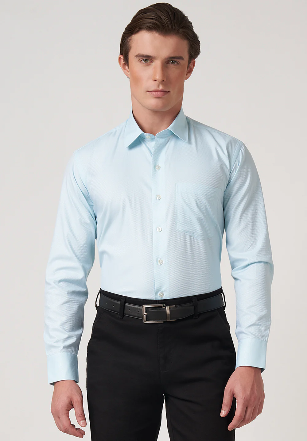 Men Blue Regular Fit Formal Shirt
