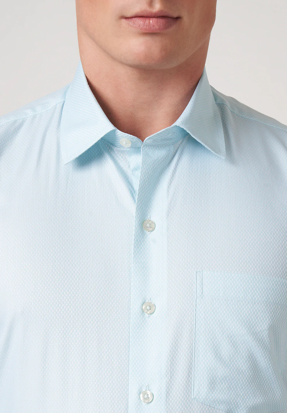 Men Blue Regular Fit Formal Shirt - Image 4