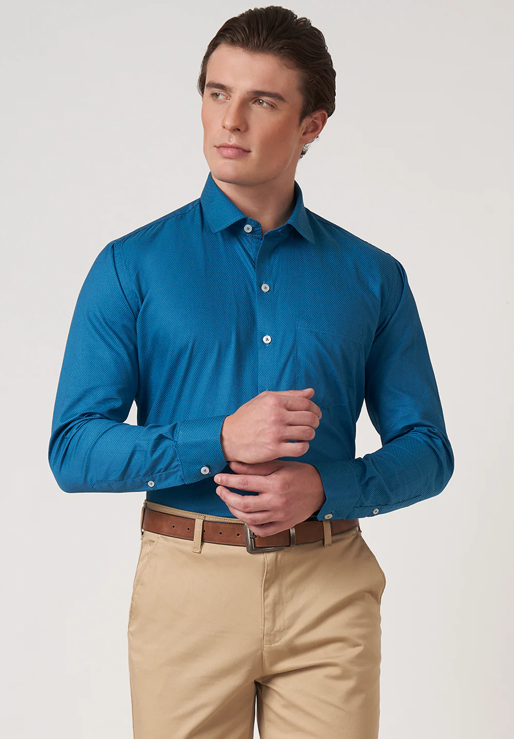 Men Blue Slim Fit Formal Shirt