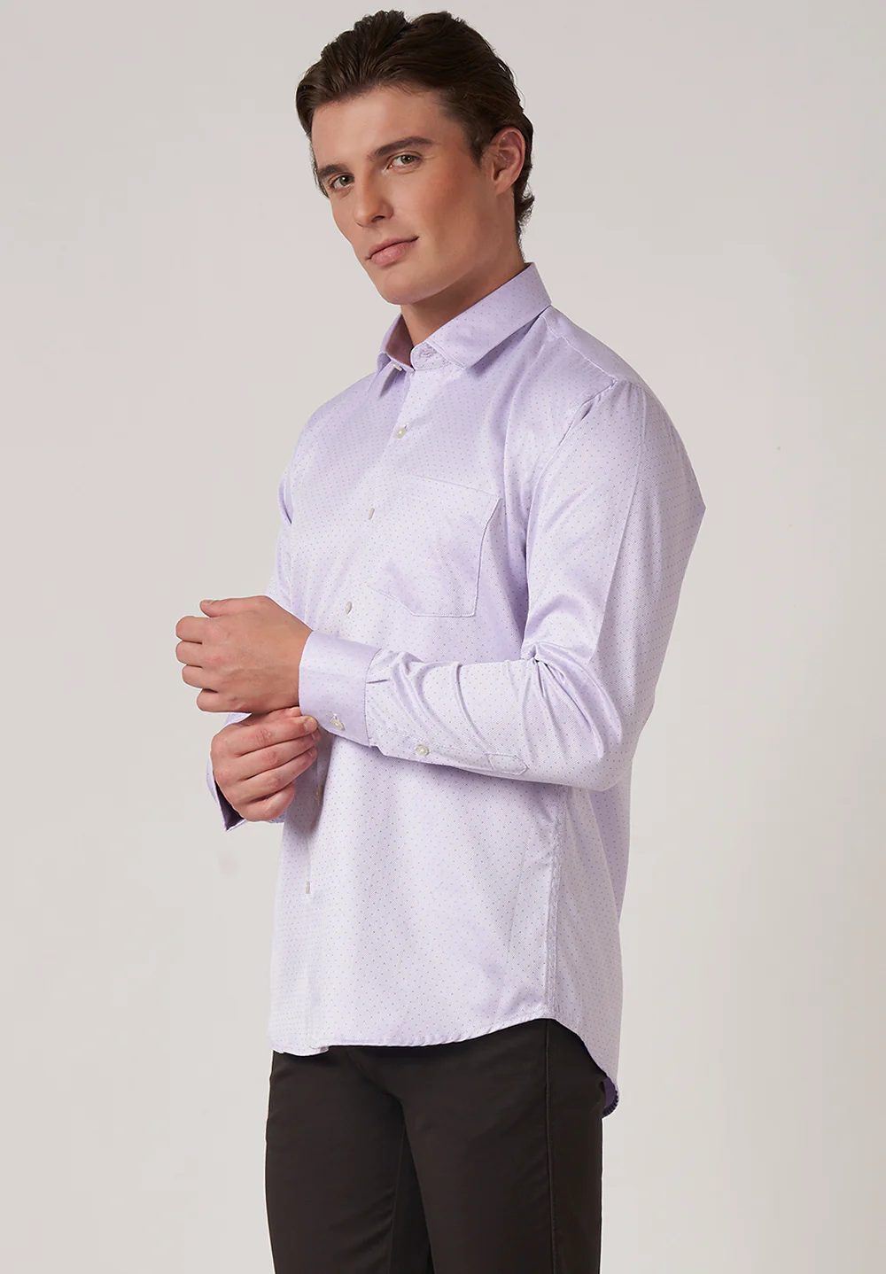 Men Blue Slim Fit Formal Shirt - Image 2