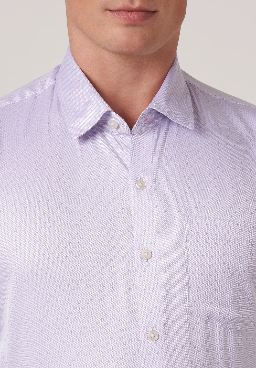 Men Blue Slim Fit Formal Shirt - Image 4