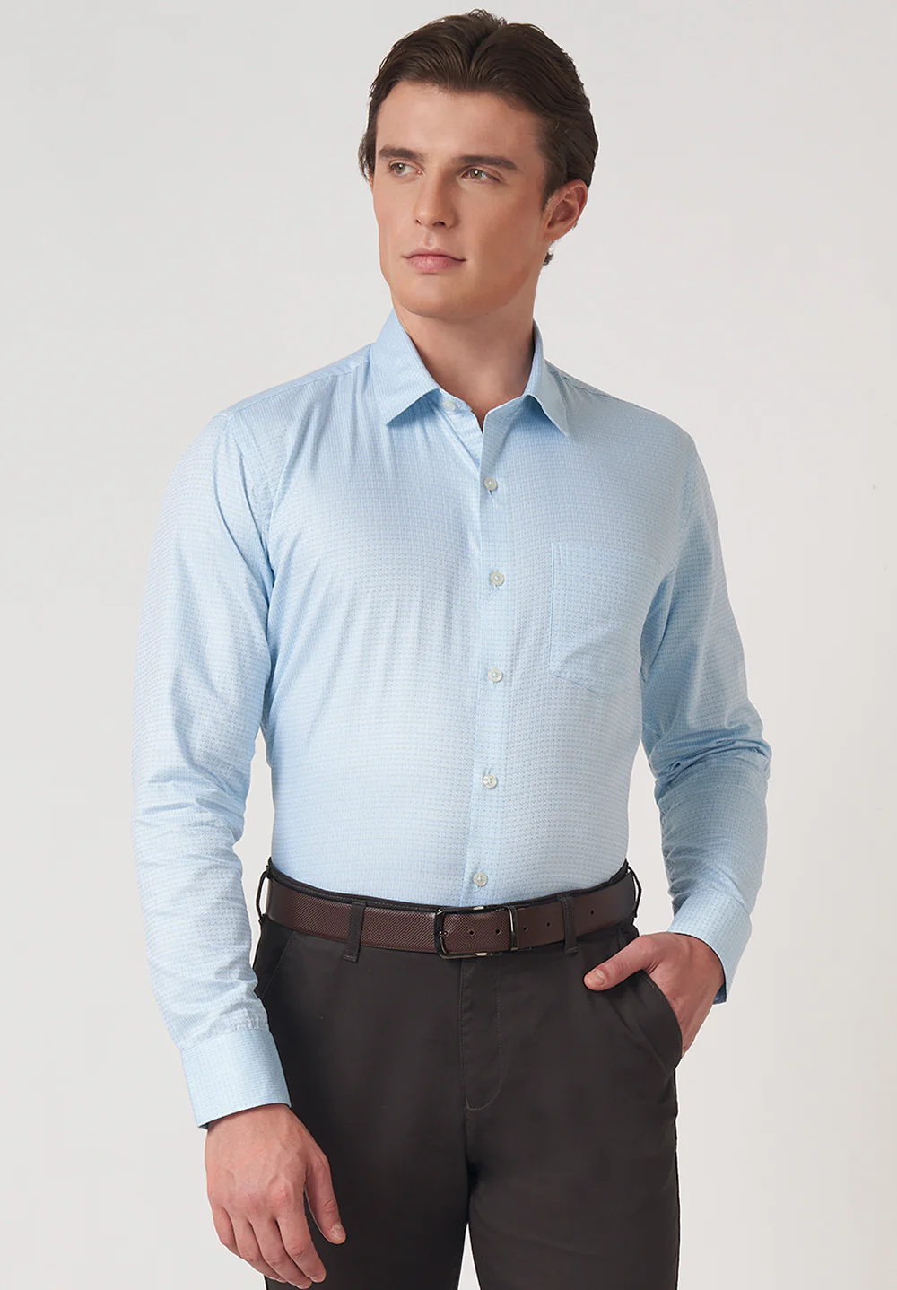 Men Blue Slim Fit Formal Shirt