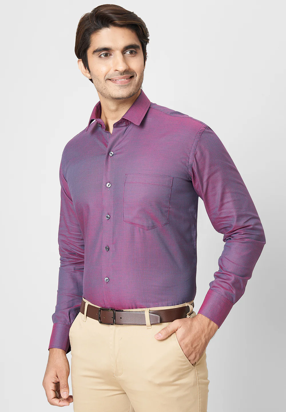 Men Blue Regular Fit Formal Shirt