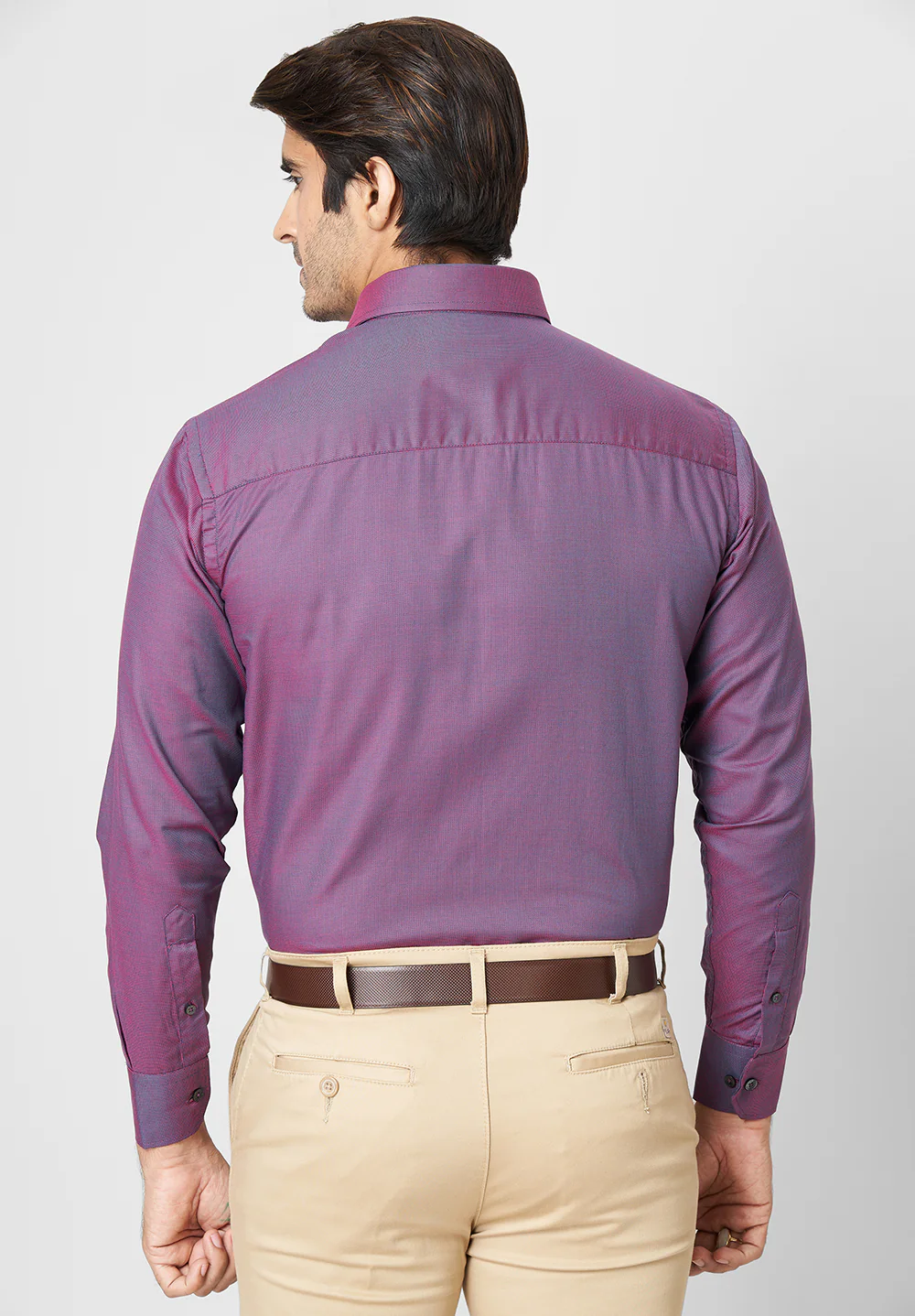Men Blue Regular Fit Formal Shirt - Image 3