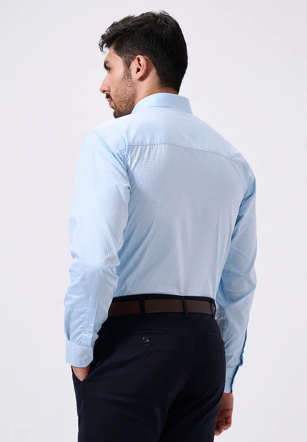 Men Blue Regular Fit Formal Shirt - Image 2