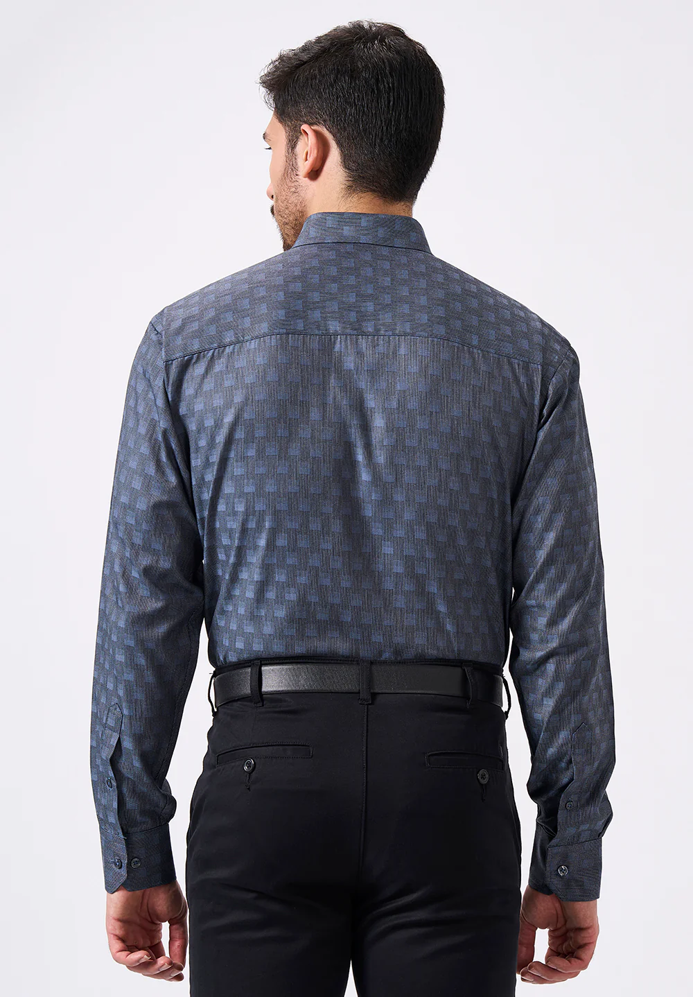 Men Blue Regular Fit Formal Shirt - Image 2