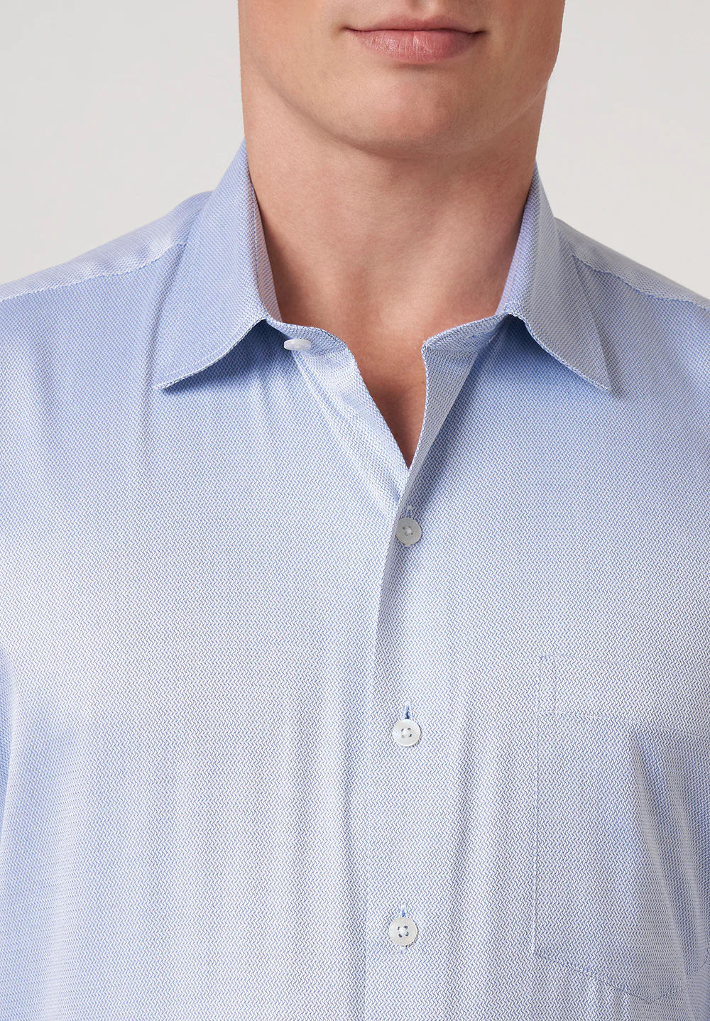 Men Blue Regular Fit Formal Shirt - Image 4