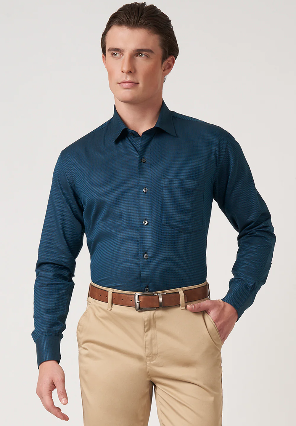 Men Blue Regular Fit Formal Shirt