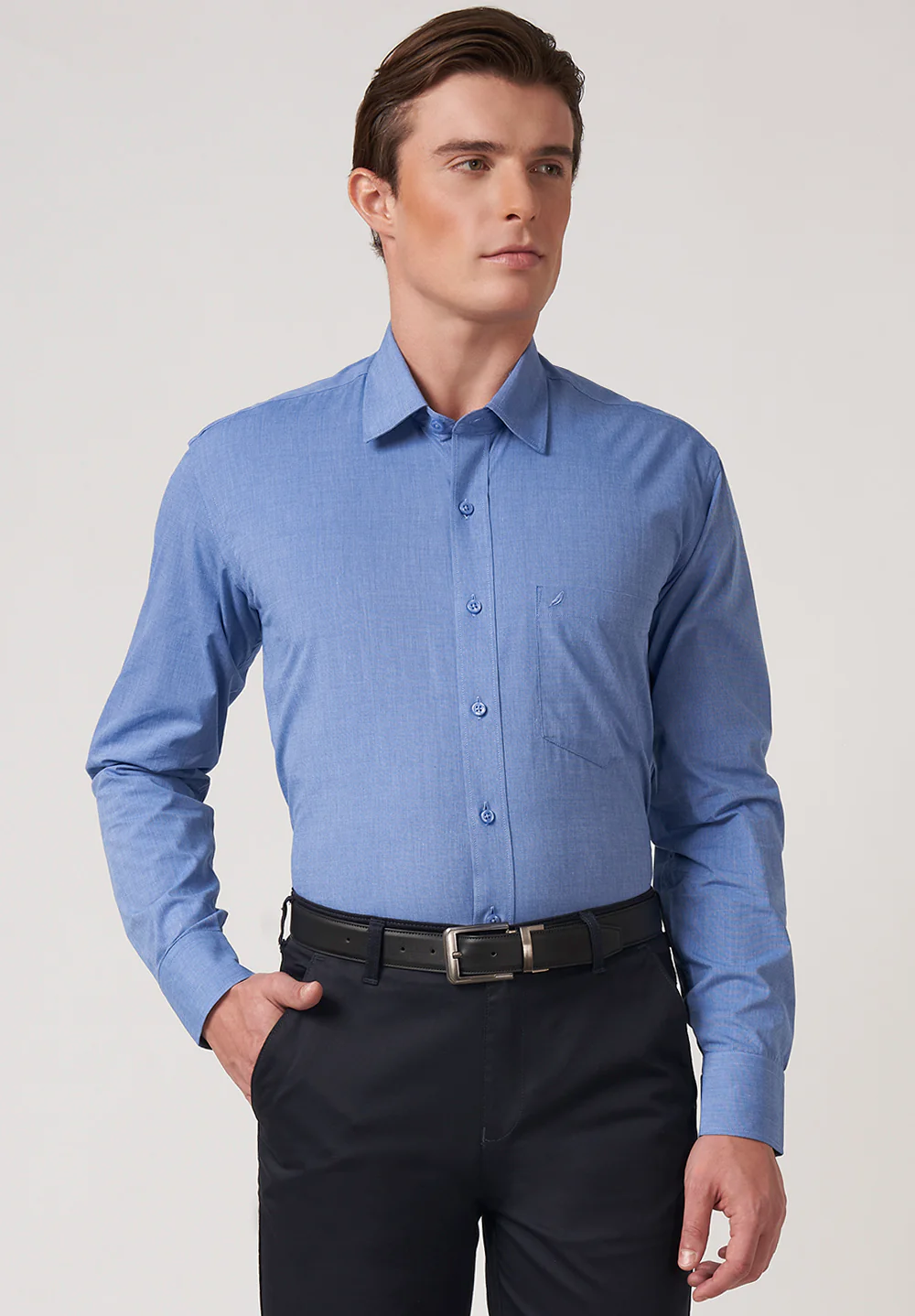 Men Blue Regular Fit Formal Shirt