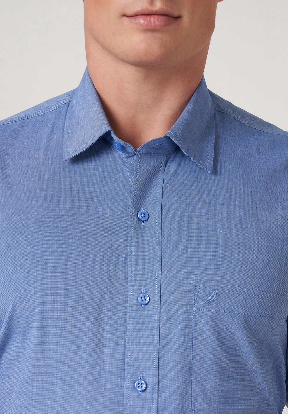 Men Blue Regular Fit Formal Shirt - Image 3
