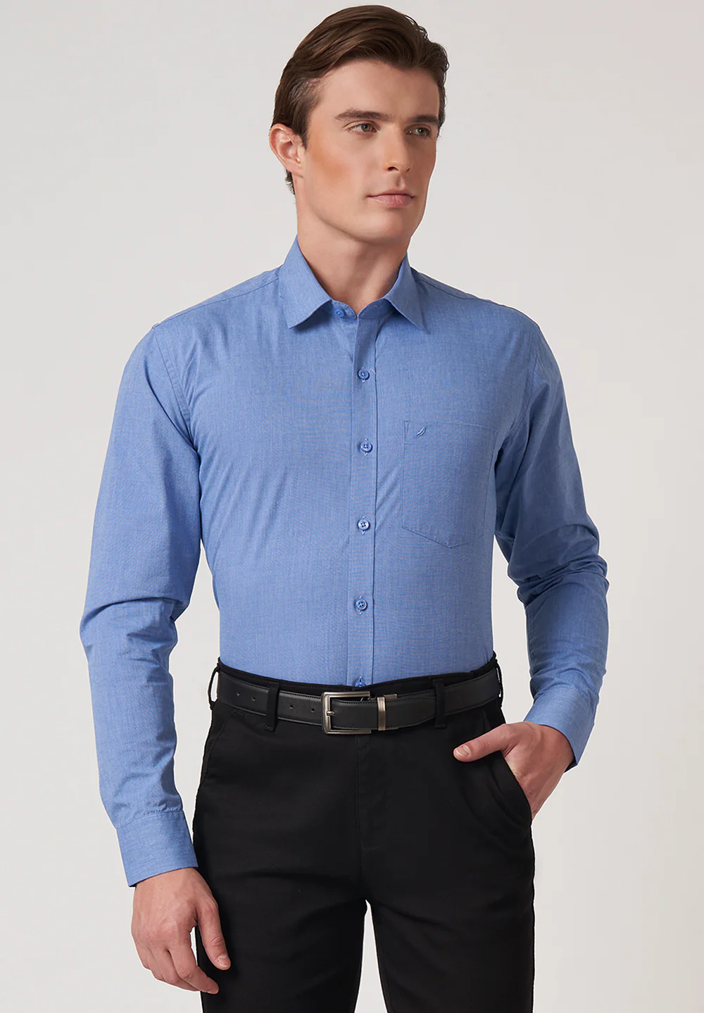 Men Blue Slim Fit Formal Shirt