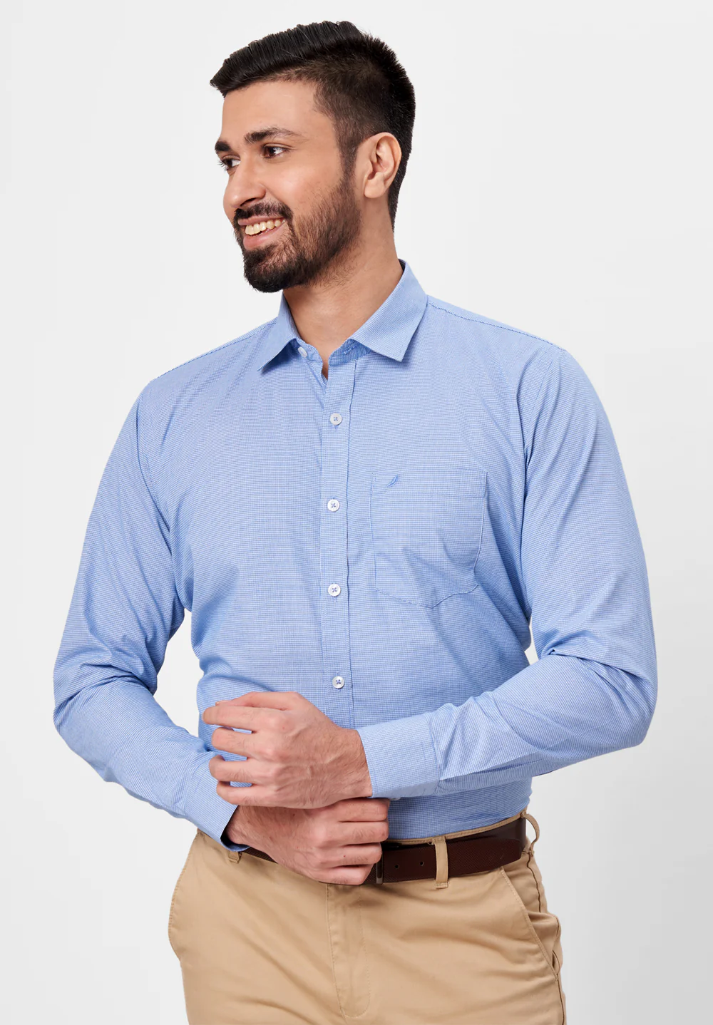 Men Blue Slim Fit Formal Shirt