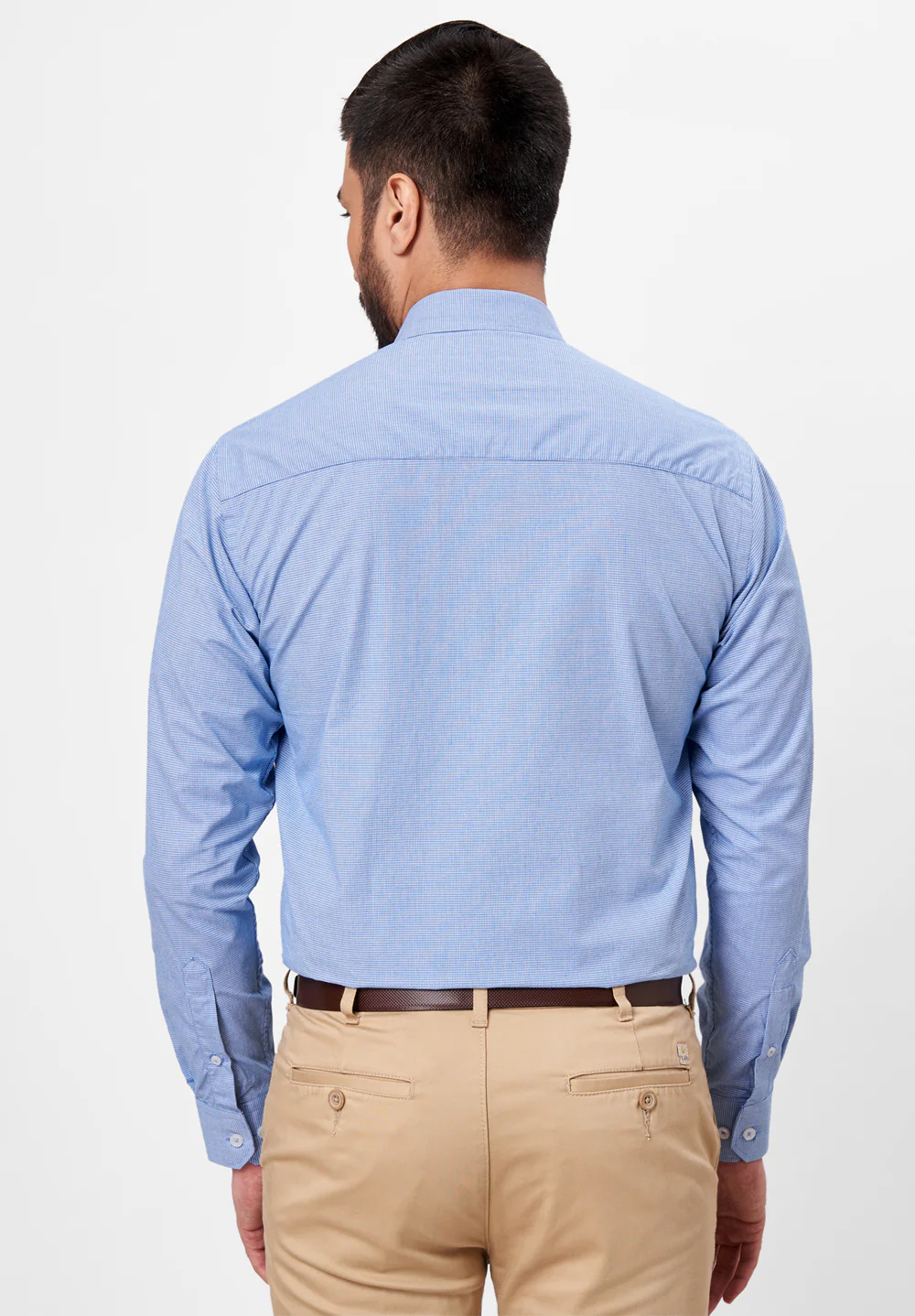Men Blue Slim Fit Formal Shirt - Image 2