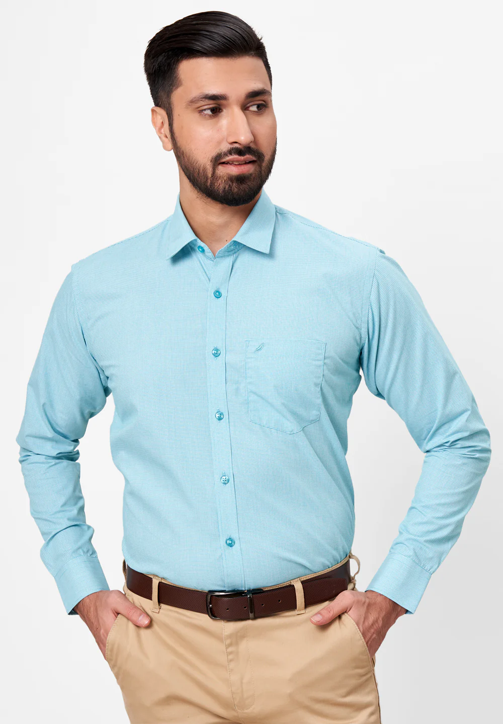 Men Blue Slim Fit Formal Shirt