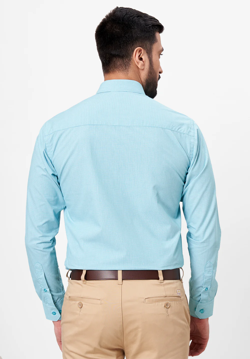 Men Blue Slim Fit Formal Shirt - Image 2