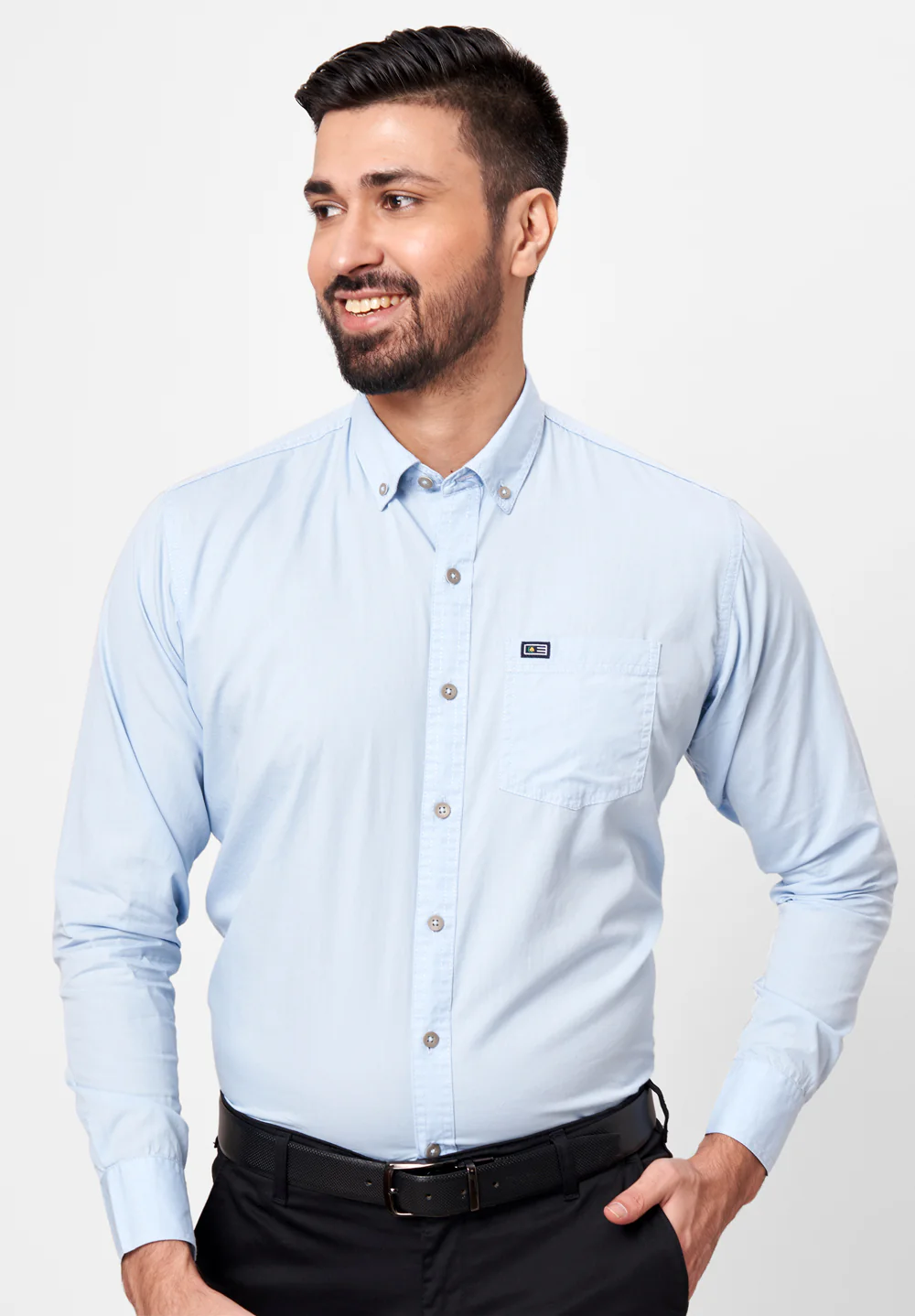 Men Blue Slim Fit Formal Shirt