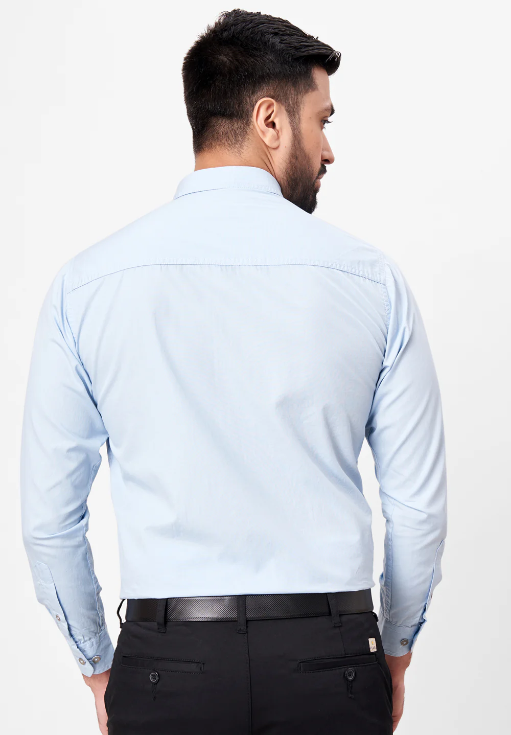 Men Blue Slim Fit Formal Shirt - Image 2
