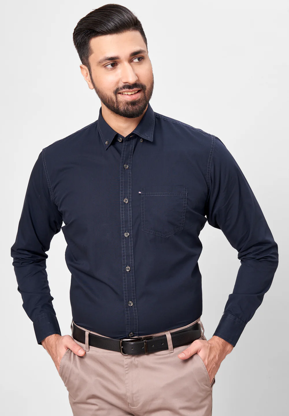 Men Blue Slim Fit Formal Shirt
