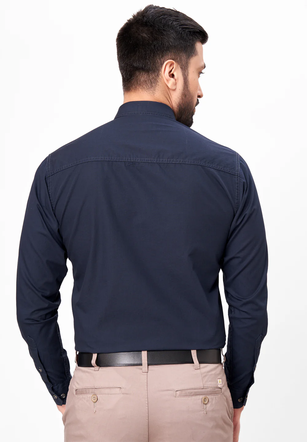 Men Blue Slim Fit Formal Shirt - Image 2