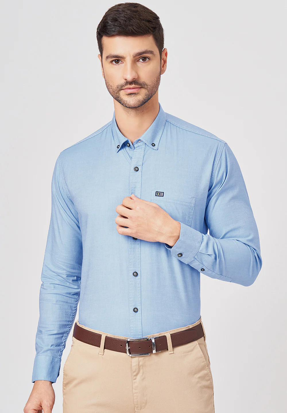 Men Blue Slim Fit Formal Shirt