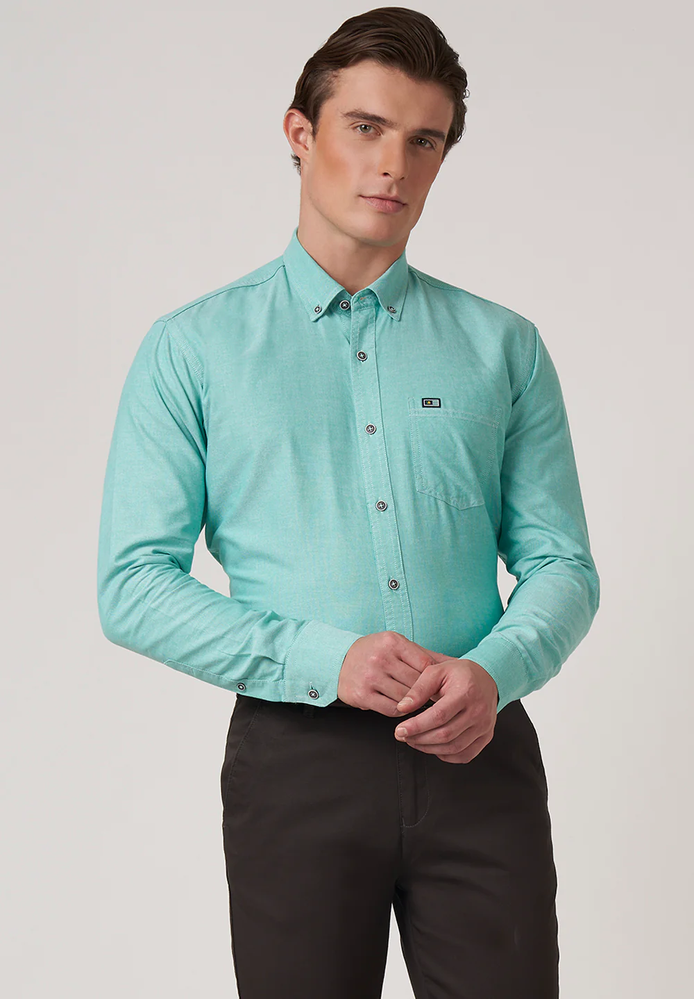 Men Blue Slim Fit Formal Shirt
