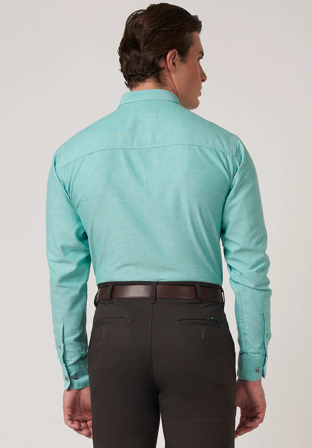 Men Blue Slim Fit Formal Shirt - Image 4