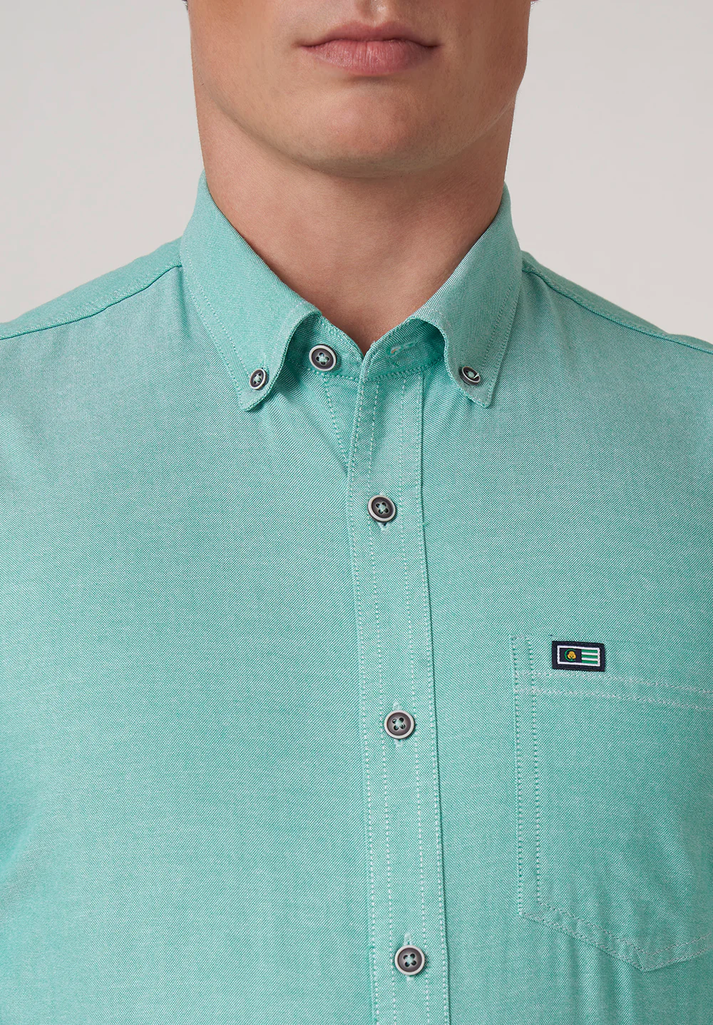 Men Blue Slim Fit Formal Shirt - Image 5