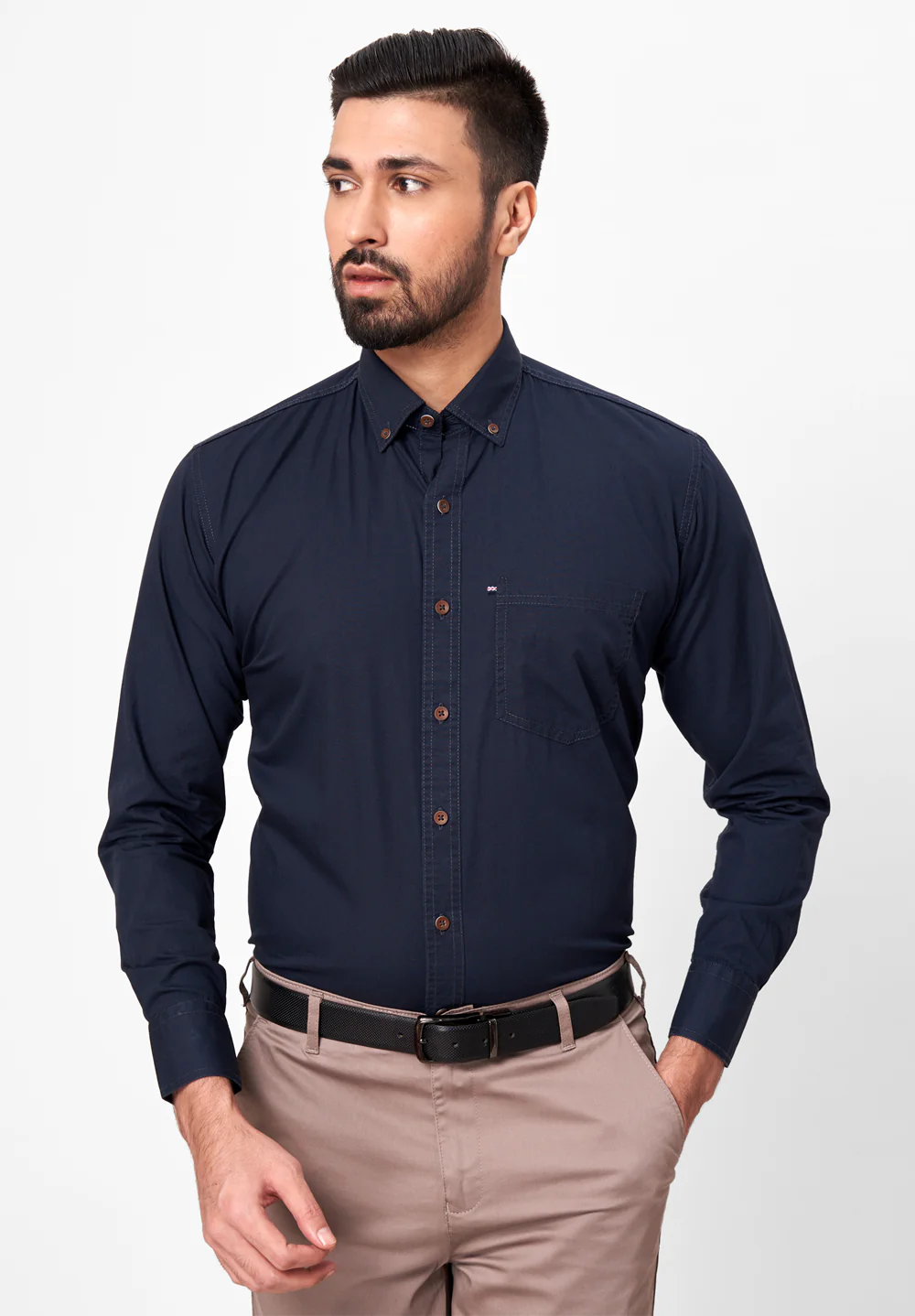 Men Blue Smart Fit Formal Shirt