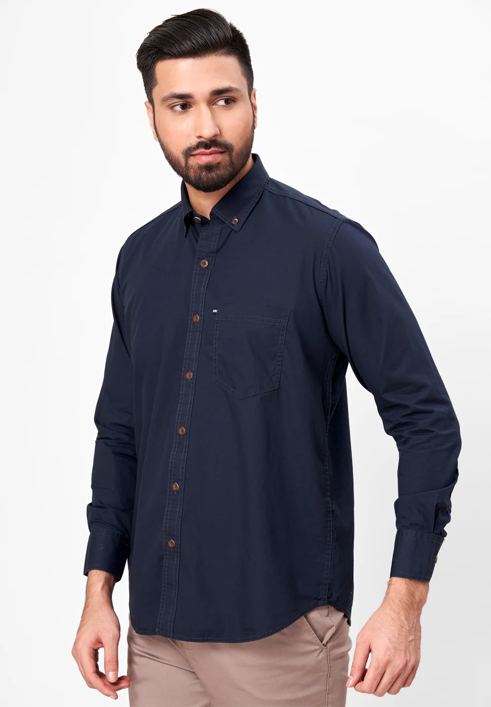 Men Blue Smart Fit Formal Shirt - Image 2