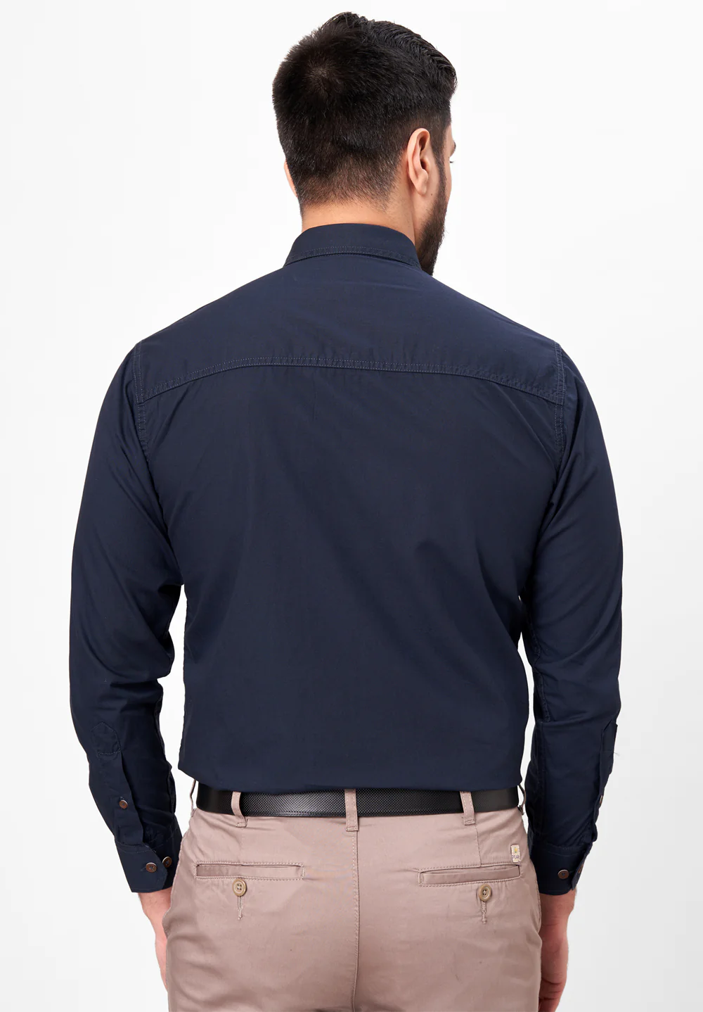 Men Blue Smart Fit Formal Shirt - Image 3