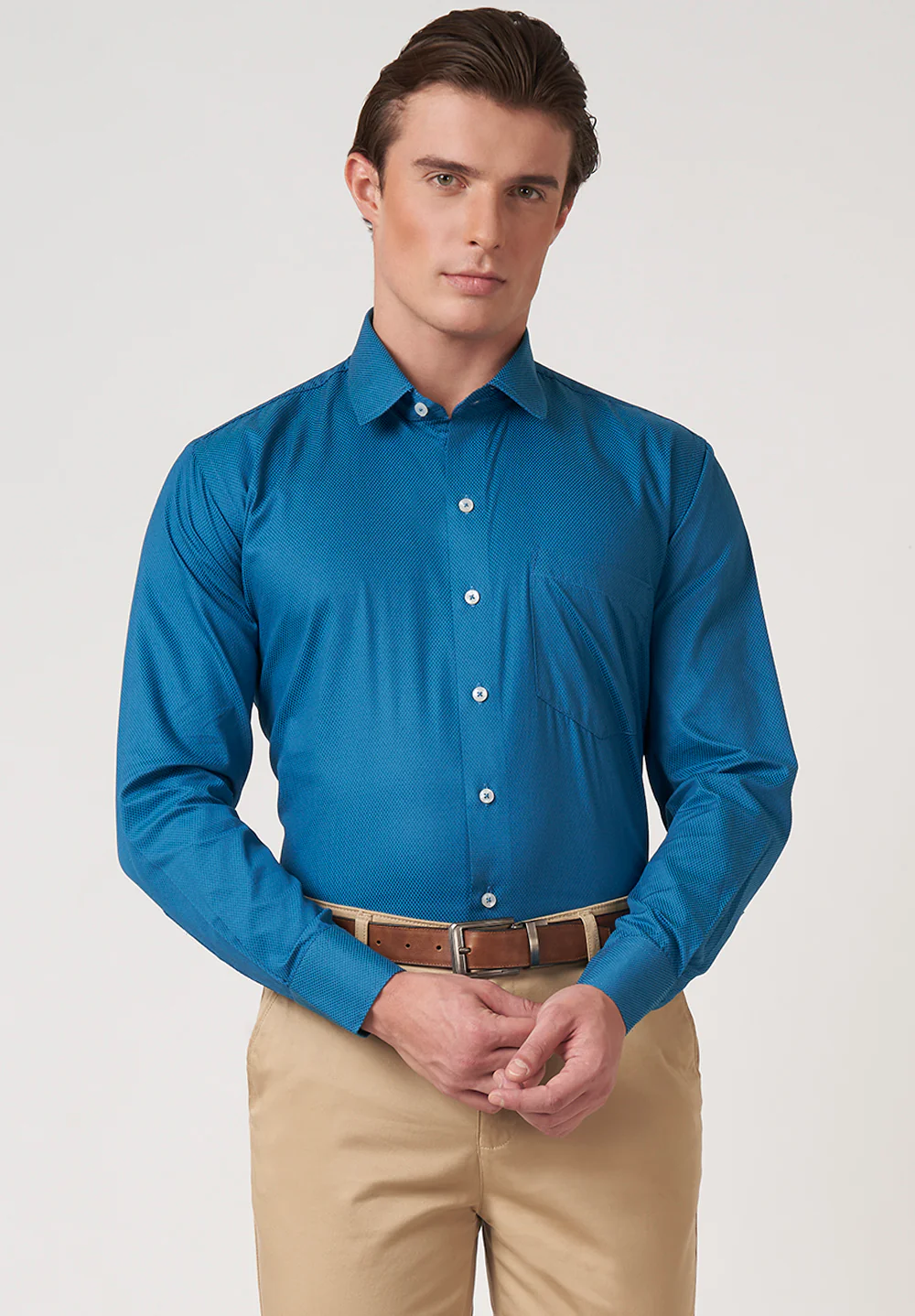 Men Blue Regular Fit Formal Shirt