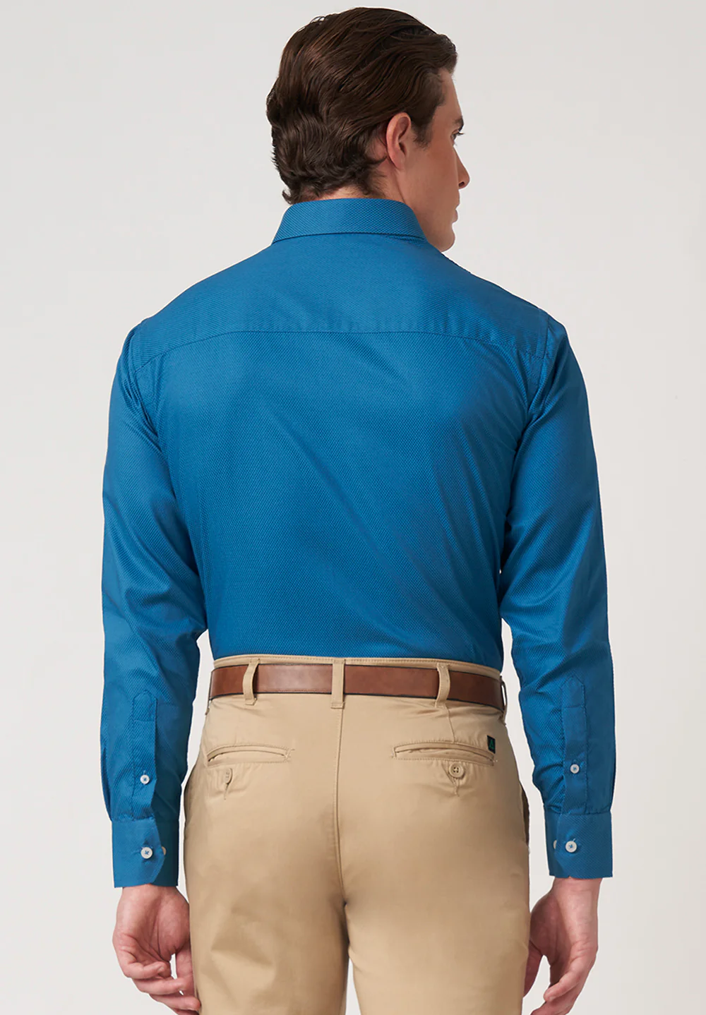 Men Blue Regular Fit Formal Shirt - Image 2