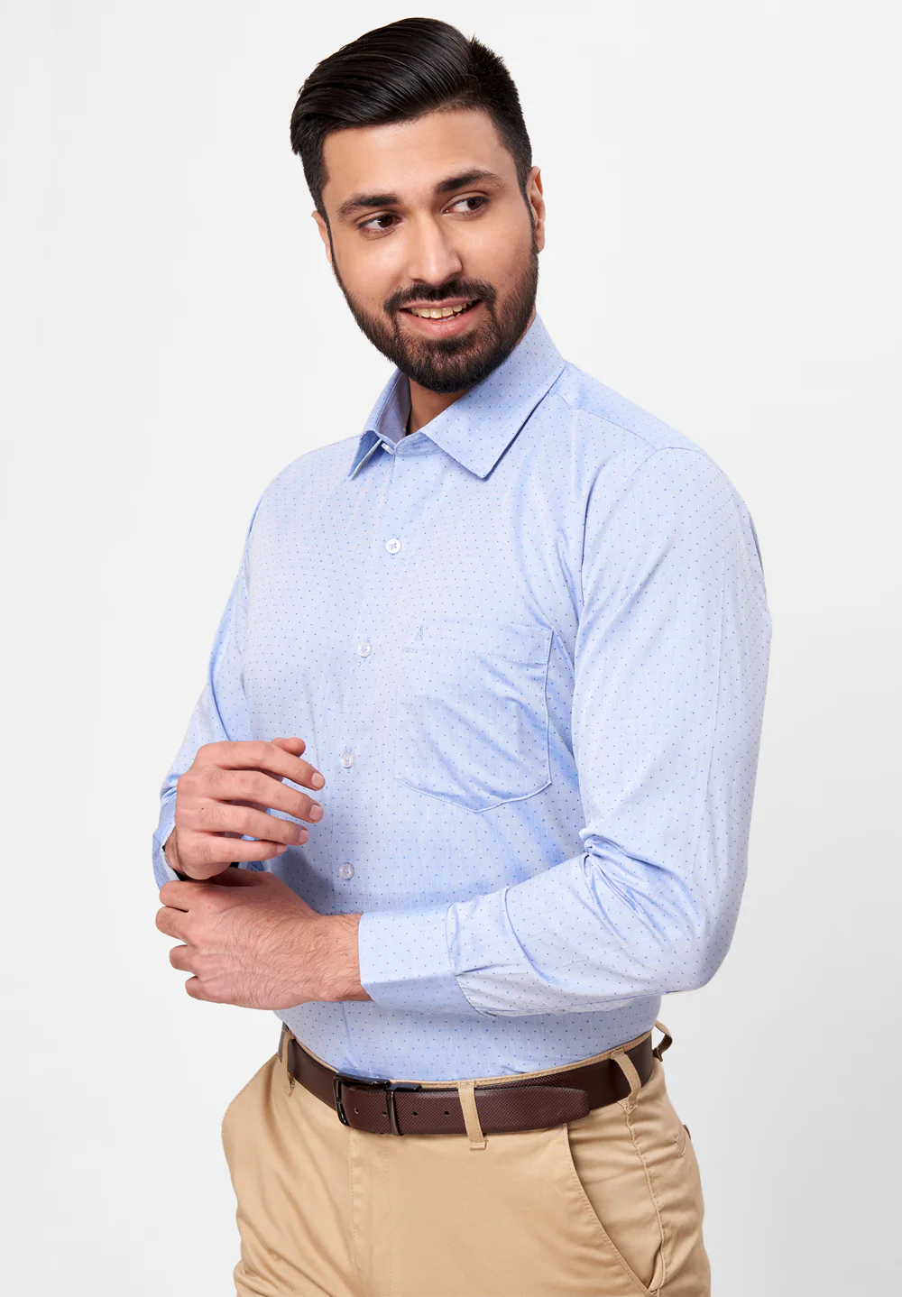Men Blue Regular Fit Formal Shirt