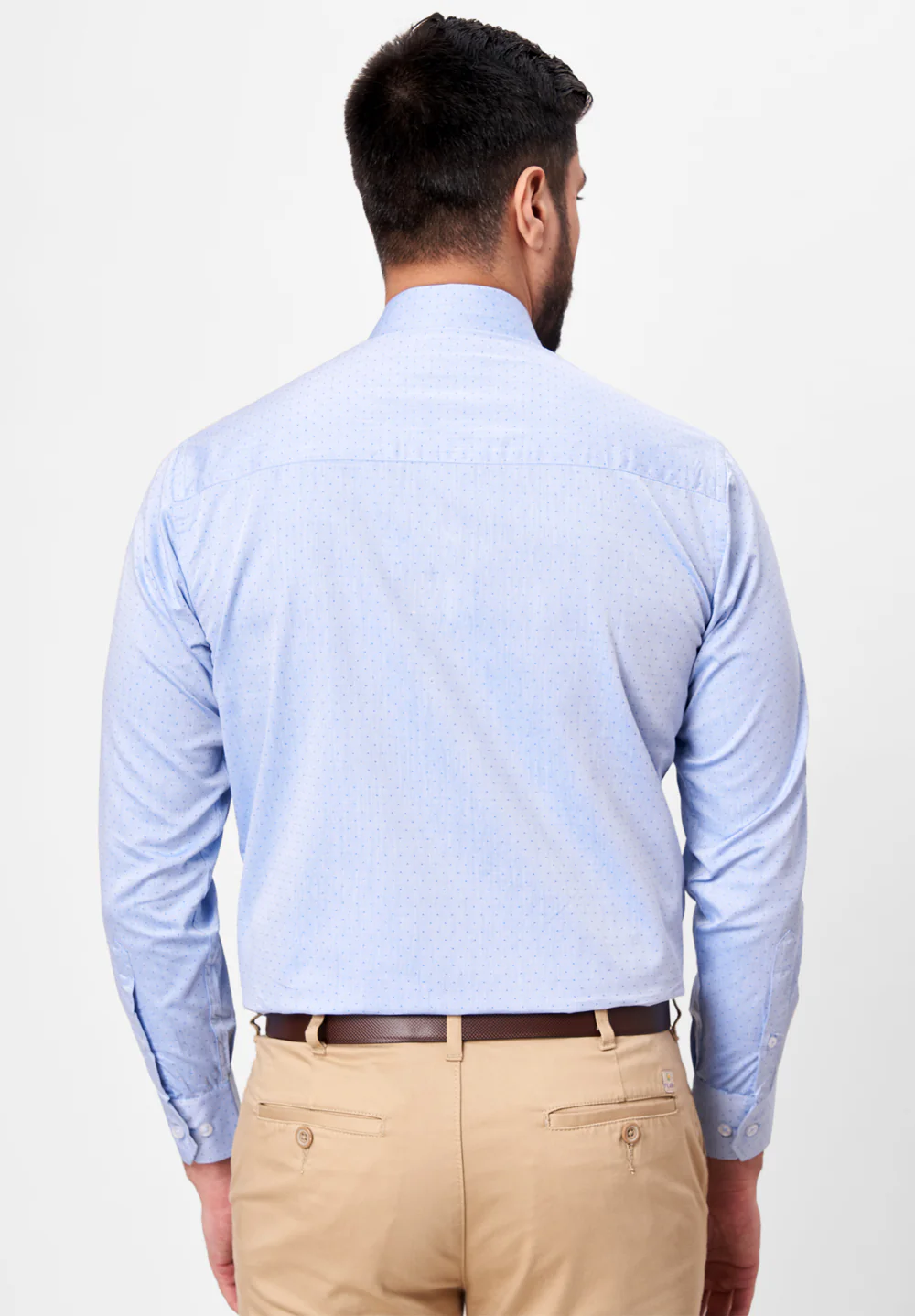 Men Blue Regular Fit Formal Shirt - Image 2