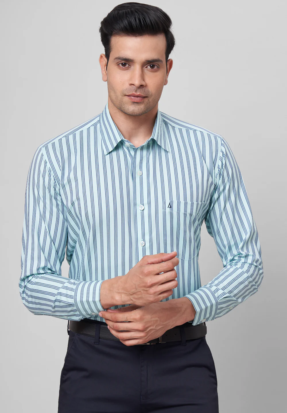 Men Blue Regular Fit Formal Shirt