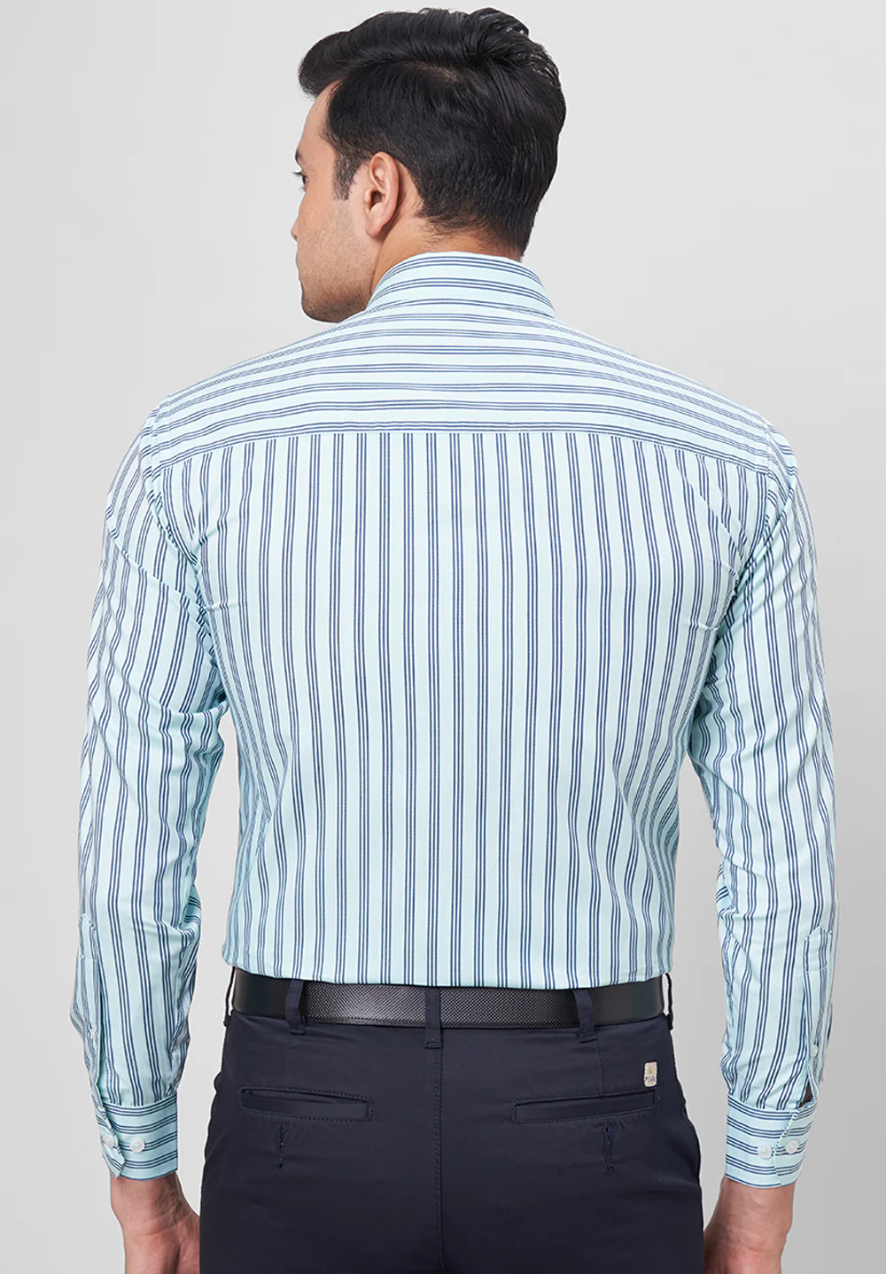 Men Blue Regular Fit Formal Shirt - Image 2