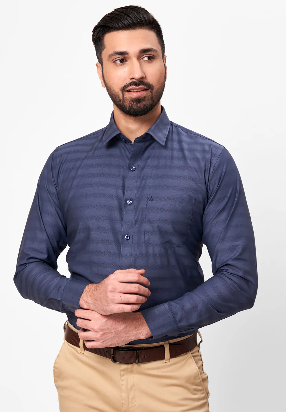 Men Blue Slim Fit Formal Shirt