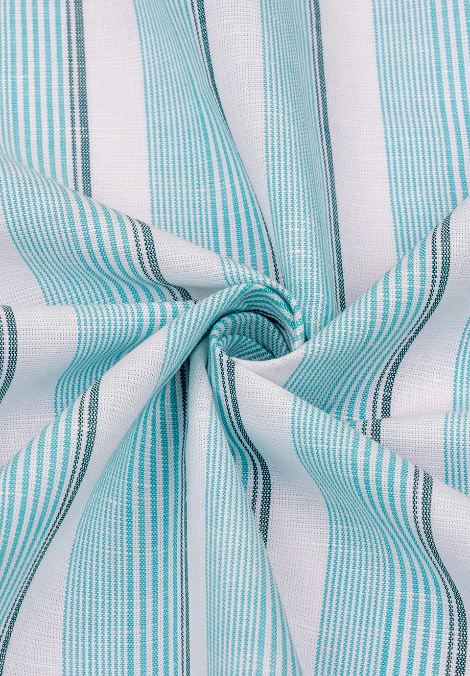 Men Blue Striped Slim Fit Formal Shirt - Image 4