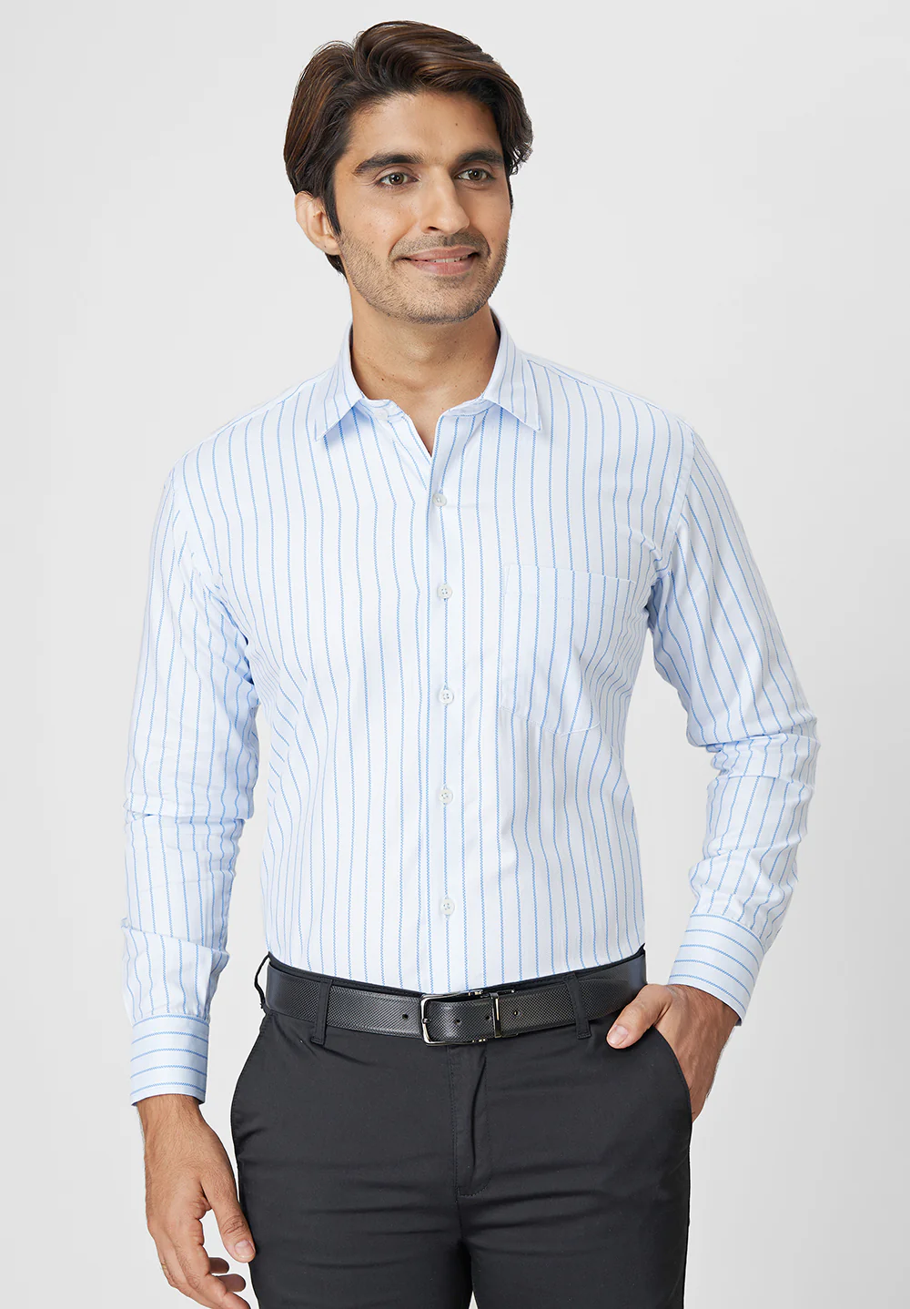 Men Blue Regular Fit Formal Shirt
