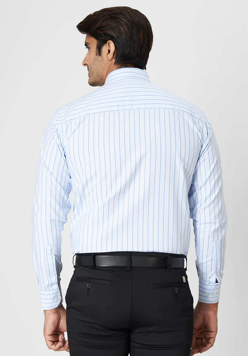 Men Blue Regular Fit Formal Shirt - Image 2