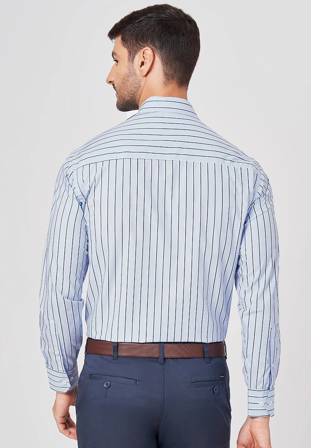 Men Blue Regular Fit Formal Shirt - Image 2