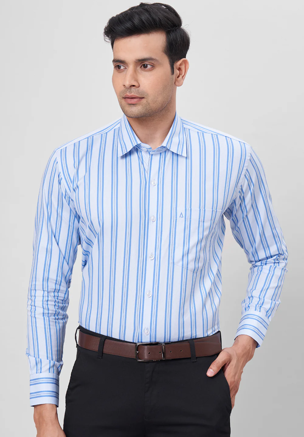 Men Blue Regular Fit Formal Shirt
