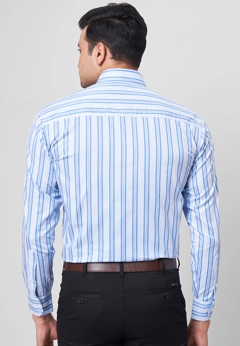 Men Blue Regular Fit Formal Shirt - Image 2