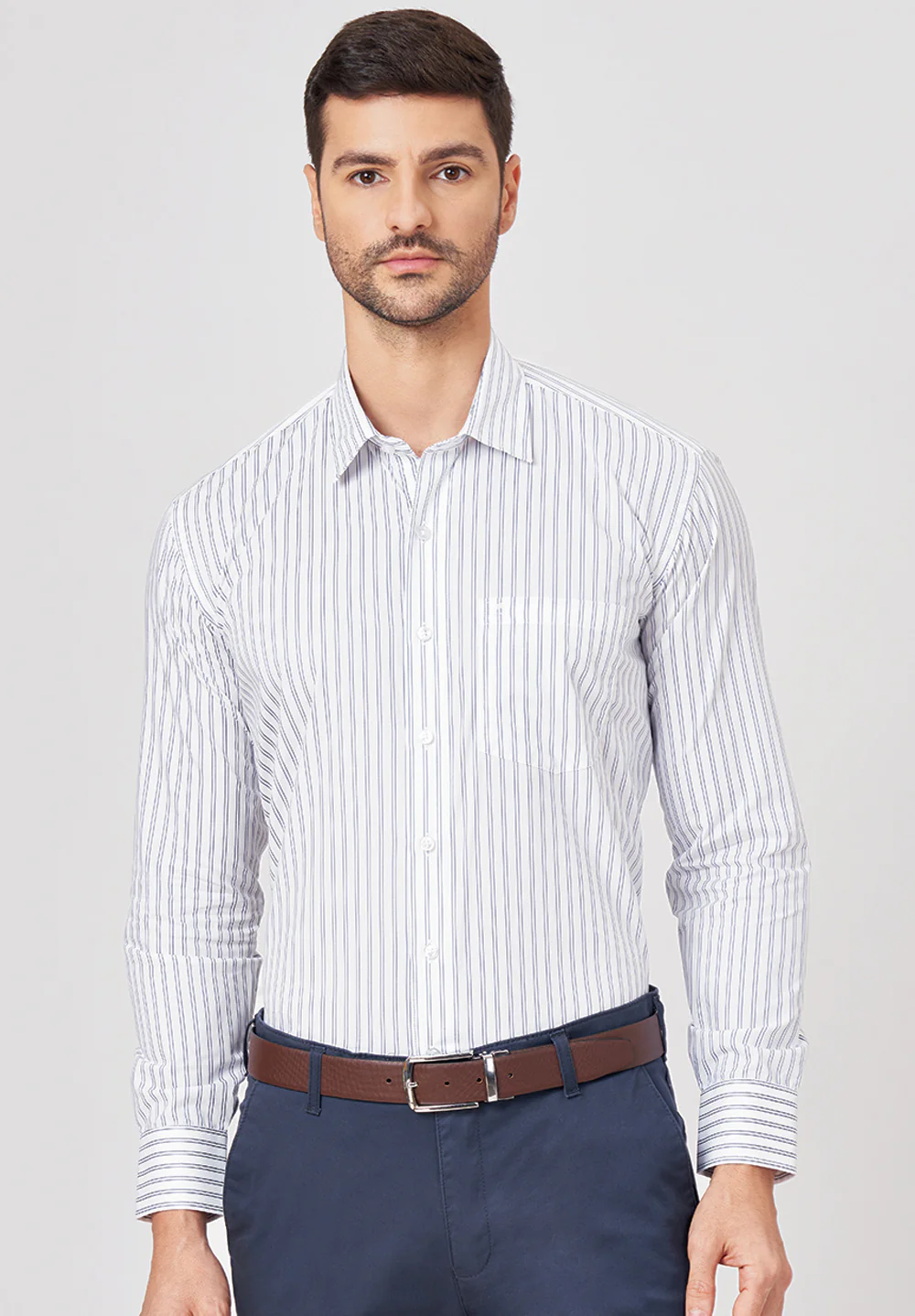 Men Blue Regular Fit Formal Shirt