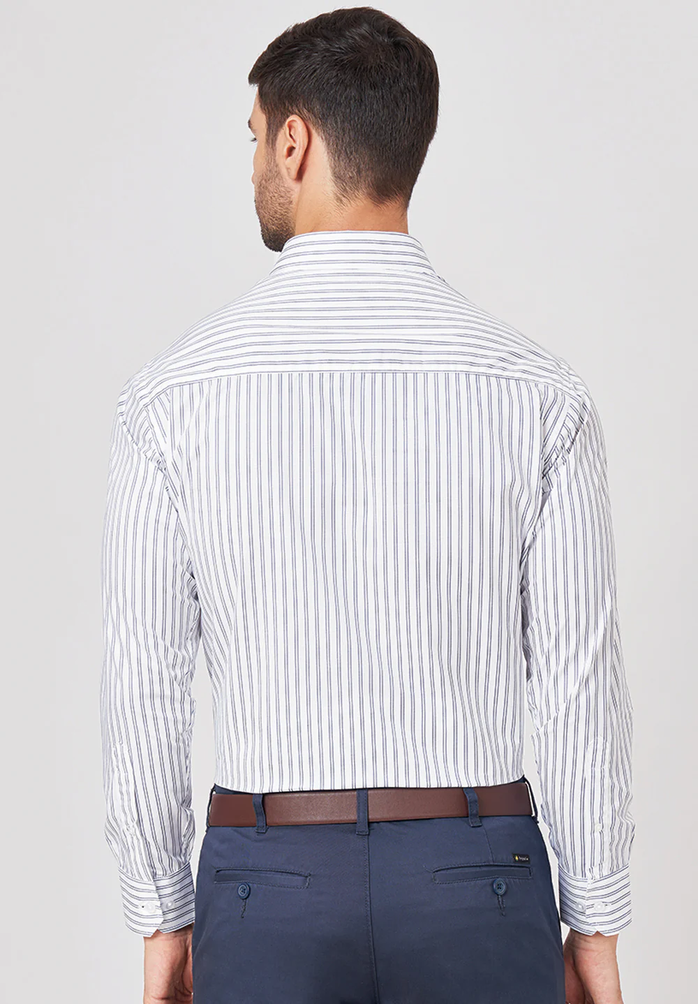 Men Blue Regular Fit Formal Shirt - Image 2